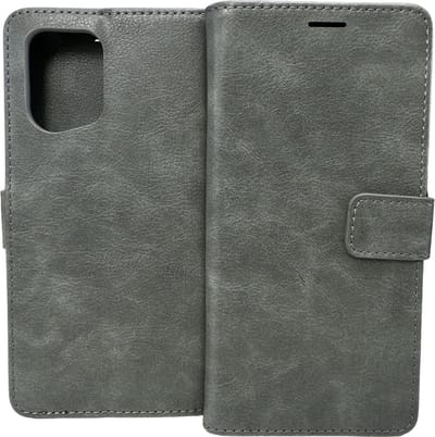 Portemonnee Book Case Hoesje Geschikt voor: Oppo Find X5 Pro - grijs