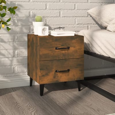 vidaXL - Nachtkastje - 40x35x47,5 - cm - gerookt - eikenkleurig