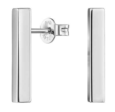 Traveller Oorbellen - Dames - Sterling Zilver 925 - Glanzend - Staafvormig - Made in Germany - Duurzaam - 15 mm - 571009