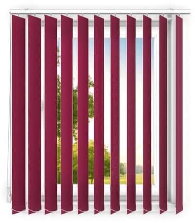 time4blinds - verticale lamellen - lamellen voor kantoorwerkplekken en voor thuis - Slaapkamer Jaloezieën - Keuken Jaloezieën - 80x120 cm - Bordeaux