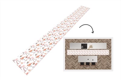 Keukenloper - Keukenmat - Patroon - Flamingo - Bloemen - 400x50 cm - Keuken vloerkleed