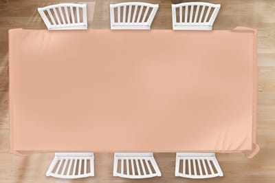 Tafelkleed - Tafellaken - 300x150 cm - Abrikoos - Roze - Pastel - Effen - Kleur - Binnen en Buiten