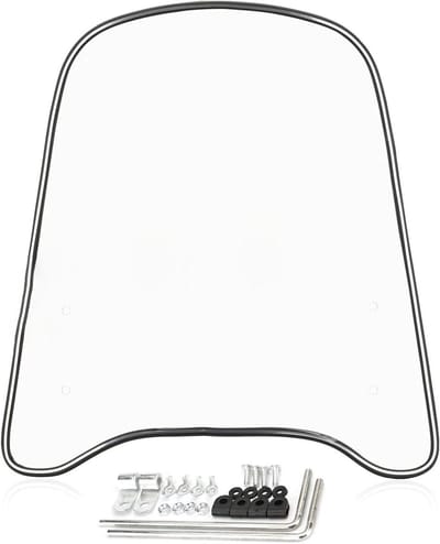 Motorfiets Voorruit Spoiler - Wind Deflector Uitbreiding - Bescherming Tegen Wind - Uniek Gebogen Ontwerp - 46 x 43 cm