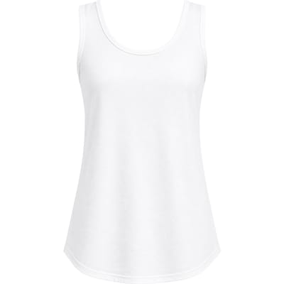 Casual U-Hals Katoenmix Tanktop