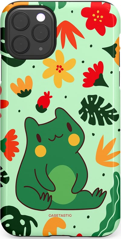 Casetastic Hoesje Geschikt voor Apple iPhone 11 Pro Max - Stijlvolle Beschermende Duo-layer Case - Kwaakje