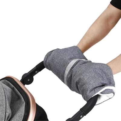 Handwarmer Kinderwagen - Handschoenen Mof - Warme Handen Buiten - Wind- en Waterdicht - Universele Pasvorm - Grijs