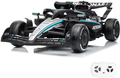 Mercedes-AMG F1 Elektrische Kinderauto W16 E PERFORMANCE 12V - 1 tot 5 jaar - Accuvoertuig met Afstandsbediening, MP3-speler & Veiligheidsgordel - Officiële Licentie - Zwart