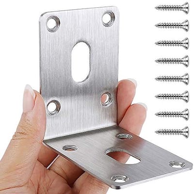 Heavy Duty Hoekverbinder 304 Roestvrij Staal - 4 Stuks - 70x70x50 mm - Voor Tuinhuisjes en Houten Constructies