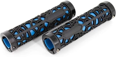Fiets Handvatten - Stuur Grips - Comfortabel Fietsen - Dubbel Slot Systeem - 22 mm - Blauw
