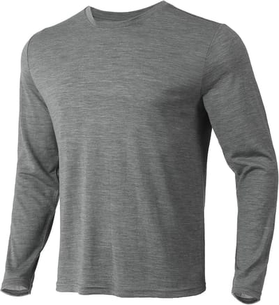 Protect 100% Merinowol Ondershirt Heren Zachte Lange Mouwen Shirt Geurbestendig Warm Ondergoed Geschikt Voor Jagen En Wandelen
