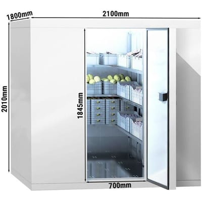 GGM Gastro Tiefkühlzelle - 1800x2100mm - 5,13m³ - inkl. Lamellen Wit
