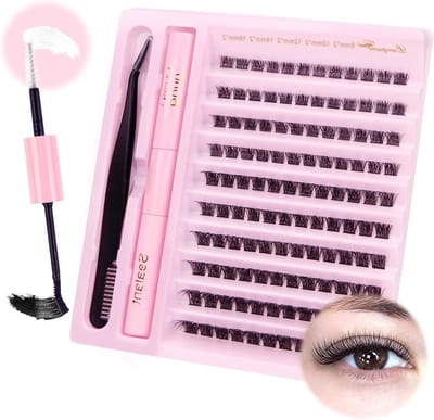 Individuele Nepwimpers - Wimperextensions Kit - Thuis aanbrengen - 120 Natuurlijke Clusters - 8-16mm - Zwart