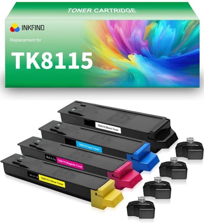 INKFIND TK-8115 tonercartridge 4 Pack (Zwart/Cyaan/Magenta/Geel) compatibel met Kyocera TK8115 TK-8115 Zwart/Cyaan/Magenta/Geel geschikt voor Kyocera ECOSYS M8124cidn/M8130cidn - 4-pack Zwart/Cyaan/Magenta/Geel