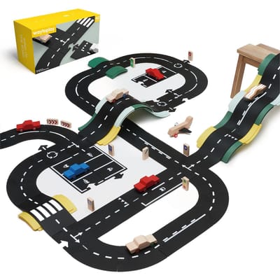 Waytoplay King of the Road, de flexibele autobaan (40 delen) - binnen en buiten spelen - onverwoestbaar - combineer met je andere speelgoed