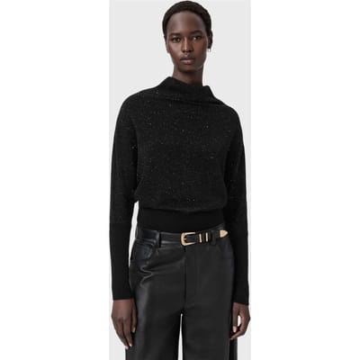 AllSaints Ridley Sparkl Jumper Black Taglia: S | Maglie a manica lunga Outlet | Donna | Nero