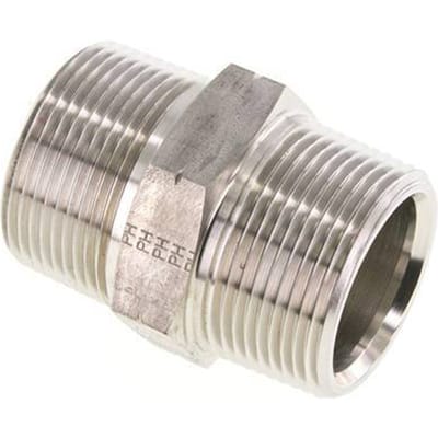 1 1/4'' NPT RVS Borstnippel 80 Bar - Hydrauliek - FL2S-M-ST-114N