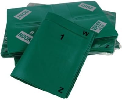 Bridge mapjes GROEN 9-16 (set van 8 mapjes)