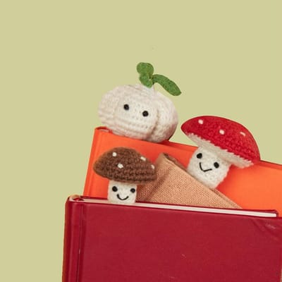 Gehaakte Bladwijzers - Boekenleggers - Boeken Markeren - Handgemaakt Katoen - 3 stuks - Groente Thema