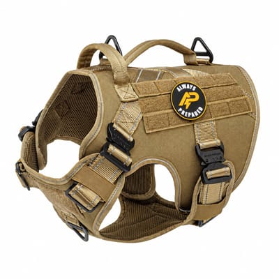 Always Prepared Pro Hondentuig Hondentuigje Anti Trek Tuig Hondenharnas Y Tuig Hond Khaki Reflecterend Maat M