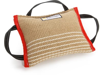 Bijtkussen hond Jute 35x25cm - hondensport - KNPV - K9 - IGP - IPO - Rood - ringsport