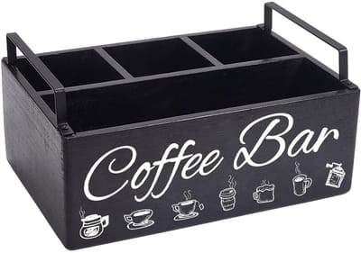 Allecto - Coffee Station Organizer - Koffie Pod Houder - Houten Design - 30x10cm - Opbergbak voor Koffie - Geschikt voor Koffieliefhebbers - Prakti..