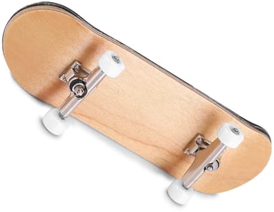 Dailygoods- Fingerboard Mini Skateboard - Esdoorn Houten Deck - Zachte Pad Lagerwielen - Nikkellegering Constructie - 96 x 28 mm - Schokabsorberend