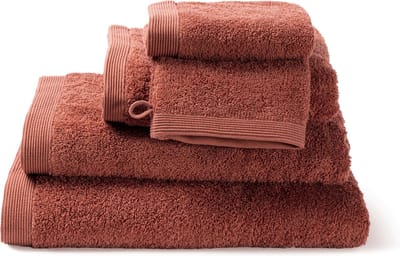 Casilin Handdoeken Set - Como - 2 douchelakens (70x140cm) + 1 handdoek (50 x 100cm) + 2 washandjes - Terracotta - Oranje