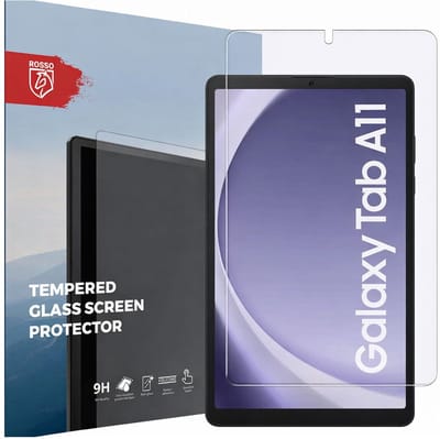 Rosso Tempered Glass Screen Protector Geschikt voor Samsung Galaxy Tab A9 | Beschermlaag | Glasplaatje | 9H Hardheid | Gehard Glas | Beschermglas