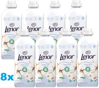 Lenor Wasverzachter Cotton Fresh – 8 x 987 ml – 376 Wasbeurten – Langdurige Frisheid & Zachte Was