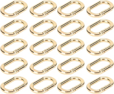 20 Stuks Open Metalen Ovalen Ring Sluiting voor Handtassen, Riemen en Sieraden Creatie (Goud)