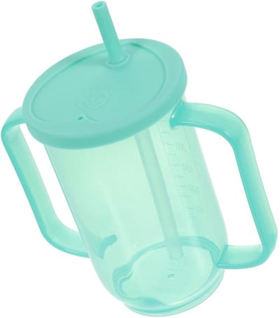 Dailygoods- Drinkbeker Onafhankelijkheid - Snavelbeker met Handgrepen - Lekvrije Drinkbeker - Waterbeker voor Warme/Koude Dranken - Verstelbaar Monddesign - Geschikt voor Gehandicapten