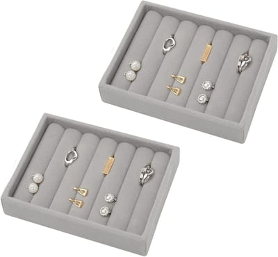 2-delige juwelendoos met lade, juwelenorganizer voor oorbellen, ringen en sieraden, ideaal voor opberging en organisatie