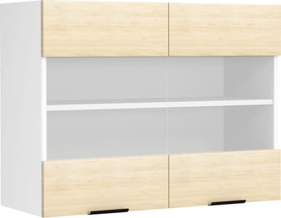 VCM keukenkast breedte 80 cm glazen deur wandkast glazen keuken keukenmeubel Fasola