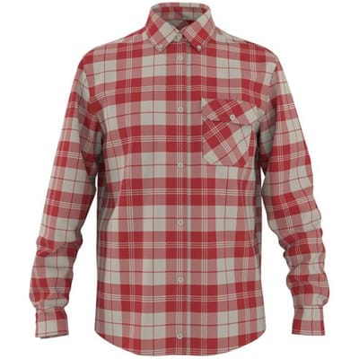 ESMARA MEN Heren flanellen overhemd (Rood, XXL)