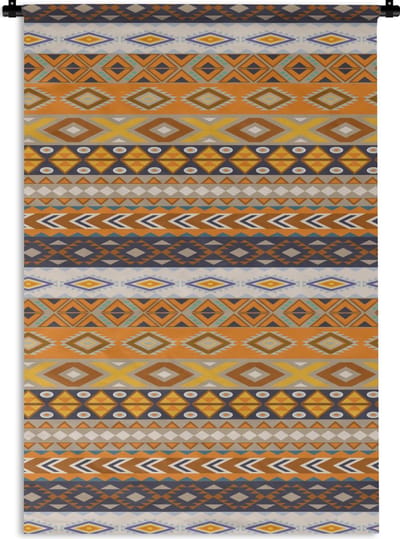 Wandkleed - Wanddoek - Patronen - Afrika - Abstract - 60x90 cm - Wandtapijt