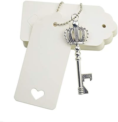 Vintage Sleutel Flesopeners voor Bruiloften - 52 Stuks Antiek Zilver Souvenir Cadeauset met Bedanktags