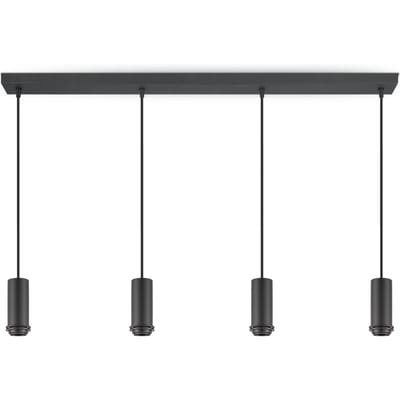 Home Sweet Home - Moderne verlichtingspendel Pendel Xxl voor lampenkap - Zwart - 98/9.5/137.5cm - 4 lichts hanglamp gemaakt van Metaal - geschikt
