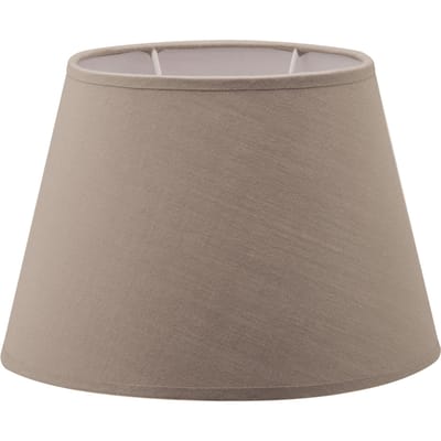 Home Sweet Home Lampenkap Largo ovaal schuin - van stof - taupe - Klassiek stoffen Lampenkap - 24/14/16cm - E27 lamphouder - voor wandlamp.