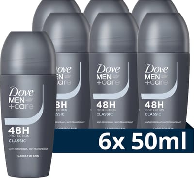 Dove Men+Care Men+Care Anti-Transpirant Deodorant Roller - Classic - hard tegen zweet, zacht voor je huid - 6 x 50 ml