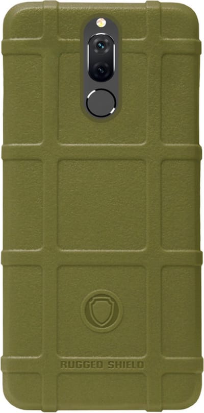 RUGGED SHIELD Rubber Bumper Case Hoesje Geschikt voor Huawei Mate 10 Lite - Groen