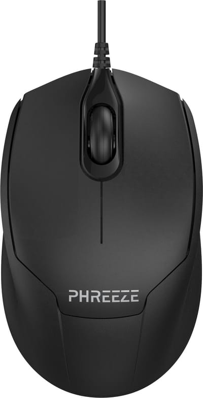 Phreeze Computermuis voor Kleine Handen - Optisch - Muis met Draad - 1200 DPI - Ergonomisch Design - Bedraad - USB aansluiting