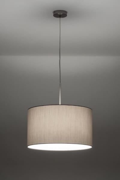Lumidora Hanglamp 30718 - YORK - E27 - Grijs - Textiel - ⌀ 45 cm