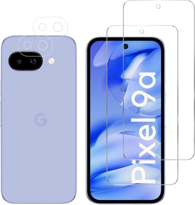 Screenprotector geschikt voor Google Pixel 9A - 2 stuks Beschermglas van glas Transparante glazen schermbeschermfolie + 2 stuks Camera Protector