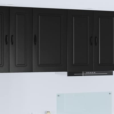 vidaXL - Vaatwasserpaneel - Kalmar - Zwart - 50 - x - 31 - x - 80 - cm - Bewerkt - hout