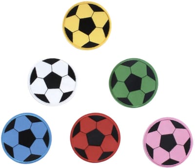 4 Stuks voetballen - Voetbal - patch - strijkapplicatie strijk embleem patch voor carnaval - 6 cm - Set EK WK Nederland