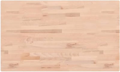 Houten Tafelblad - Vervangend Blad - Meubelprojecten Binnen - Massief Beukenhout - 100x60x1.5 cm - Naturel