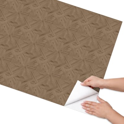 Coloray Meubel Wrap Folie - Bruin Meubelfolie - 75x150 cm - Decoratiefolie Houten symmetrie - Meubel Wrap Folie - Klassiek Meubelfolie - Plakfolie Meubels - Keuken decoratie - Texturen
