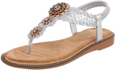 Dames slipper met gespen en pareldetail Mt:37