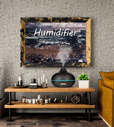 IGOODS - Aroma Diffuser - Donker bruin hout - 550ml