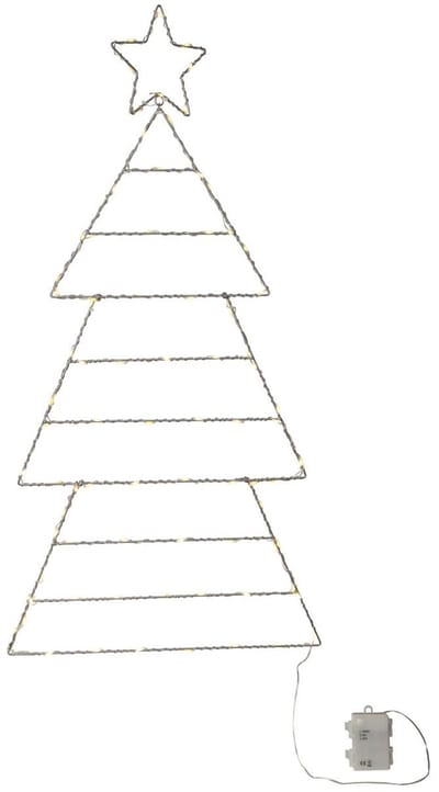 Star Trading Buitenkerstlamp 'Folde', opvouwbaar kerstboomsilhouet, 84 LED's, op batterijen, H 90cm
